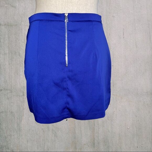BCNU Blue Lined Mini Skirt - Picture 3 of 7